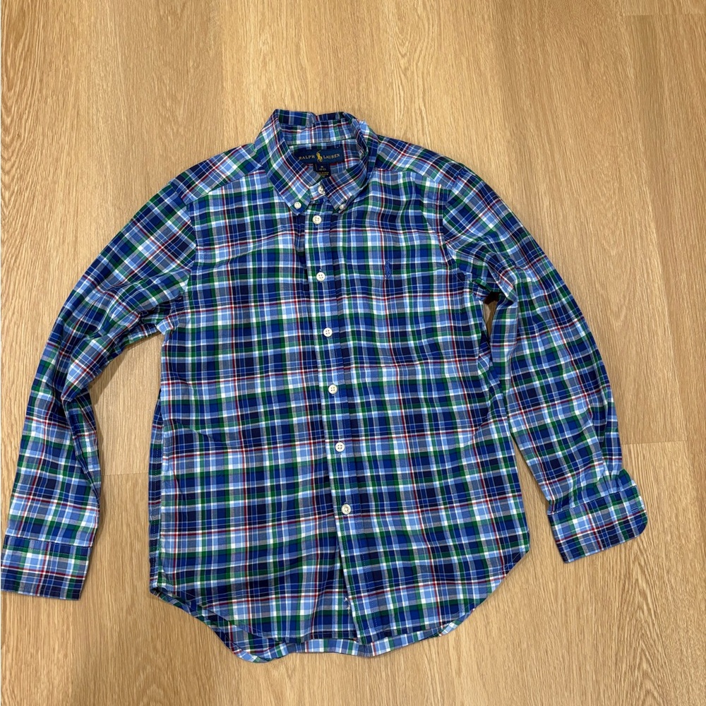 Ralph Lauren Multicolor Plaid Button Down Shirt Size M (10-12)